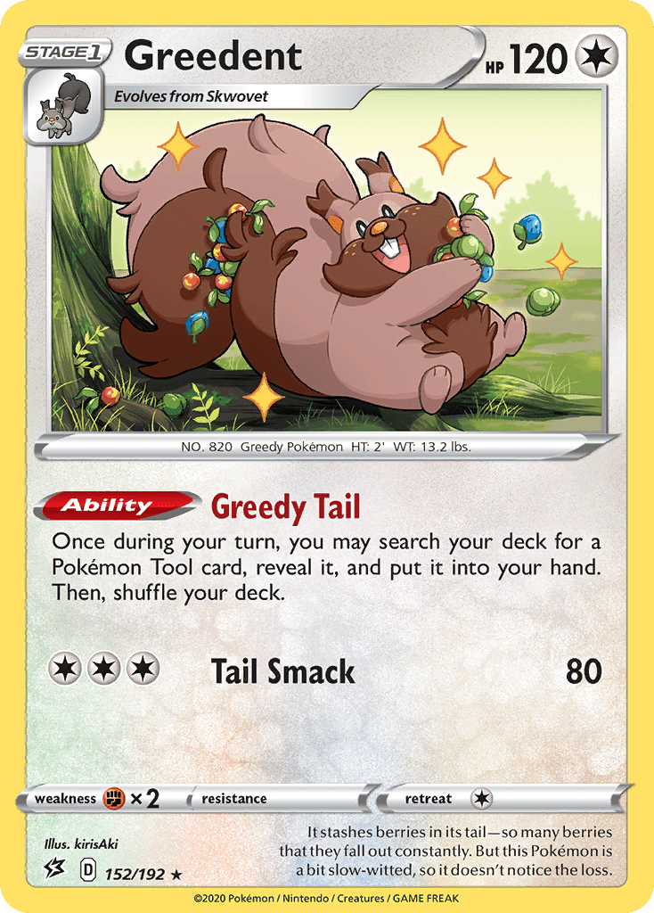 Greedent (152/192) [Sword & Shield: Rebel Clash] Pokemon Single Pokémon  | Multizone: Comics And Games