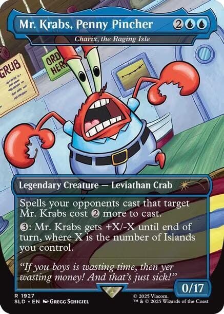 Mr. Krabs, Penny Pincher - Charix, the Raging Isle [Secret Lair Drop Series] MTG Single Magic: The Gathering  | Multizone: Comics And Games
