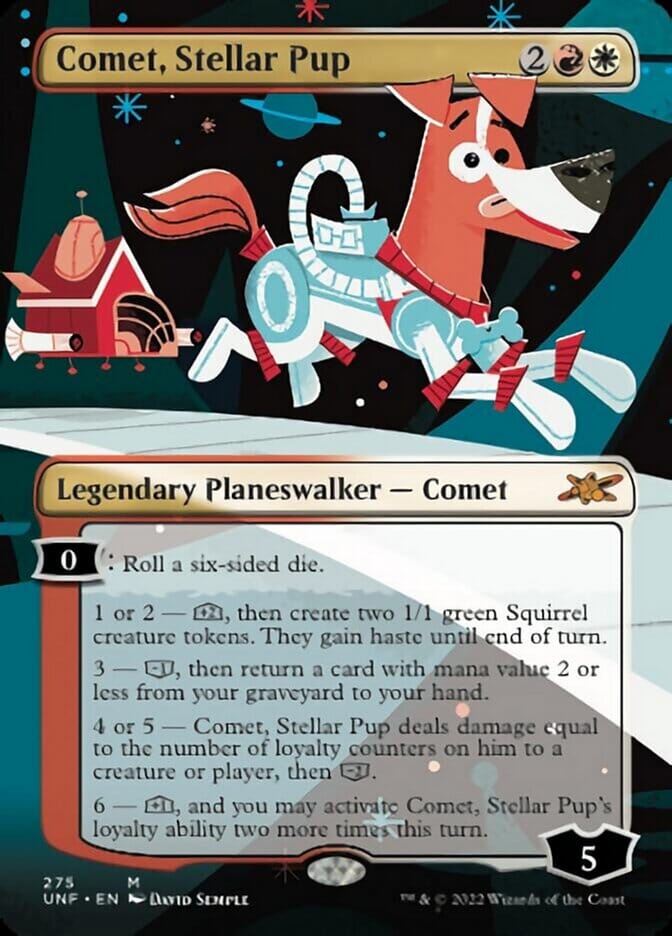 Comet, Stellar Pup (Borderless) [Unfinity] MTG Single Magic: The Gathering  | Multizone: Comics And Games