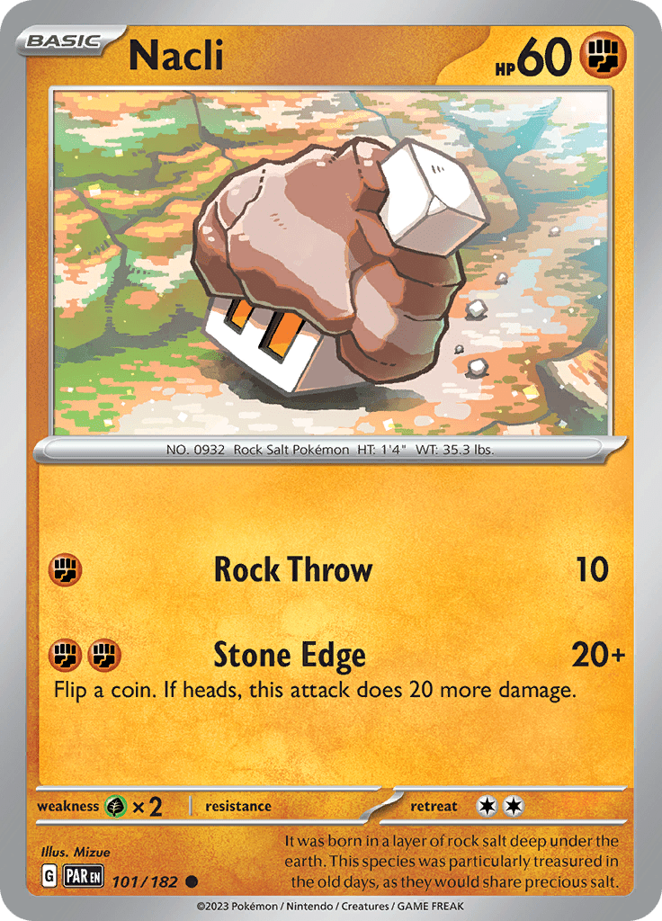 Nacli (101/182) [Scarlet & Violet: Paradox Rift] Pokemon Single Pokémon  | Multizone: Comics And Games