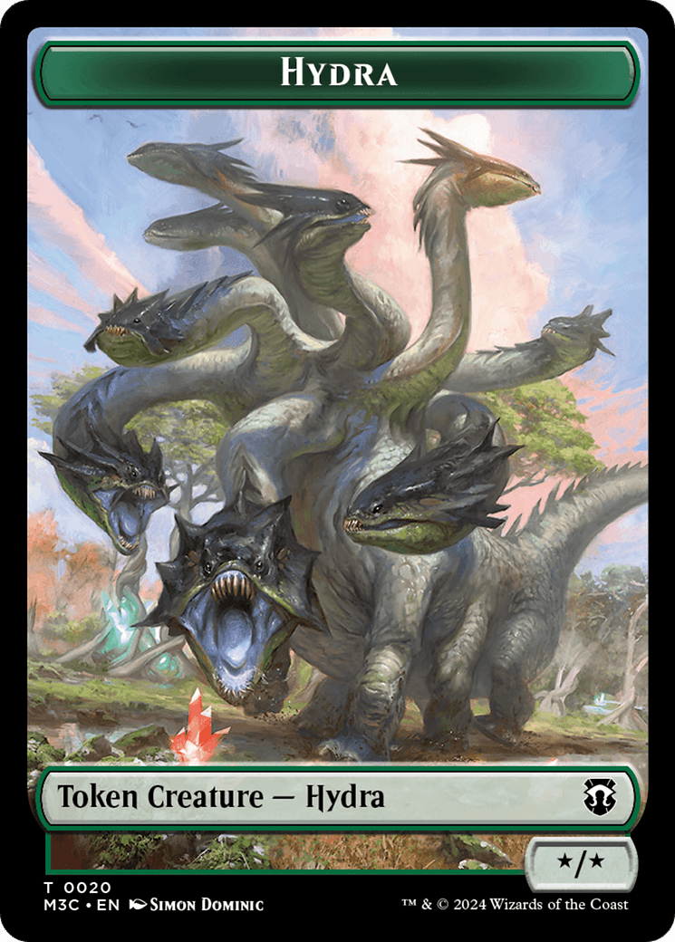 Hydra (Ripple Foil) // Boar Double-Sided Token [Modern Horizons 3 Commander Tokens] MTG Single Magic: The Gathering  | Multizone: Comics And Games