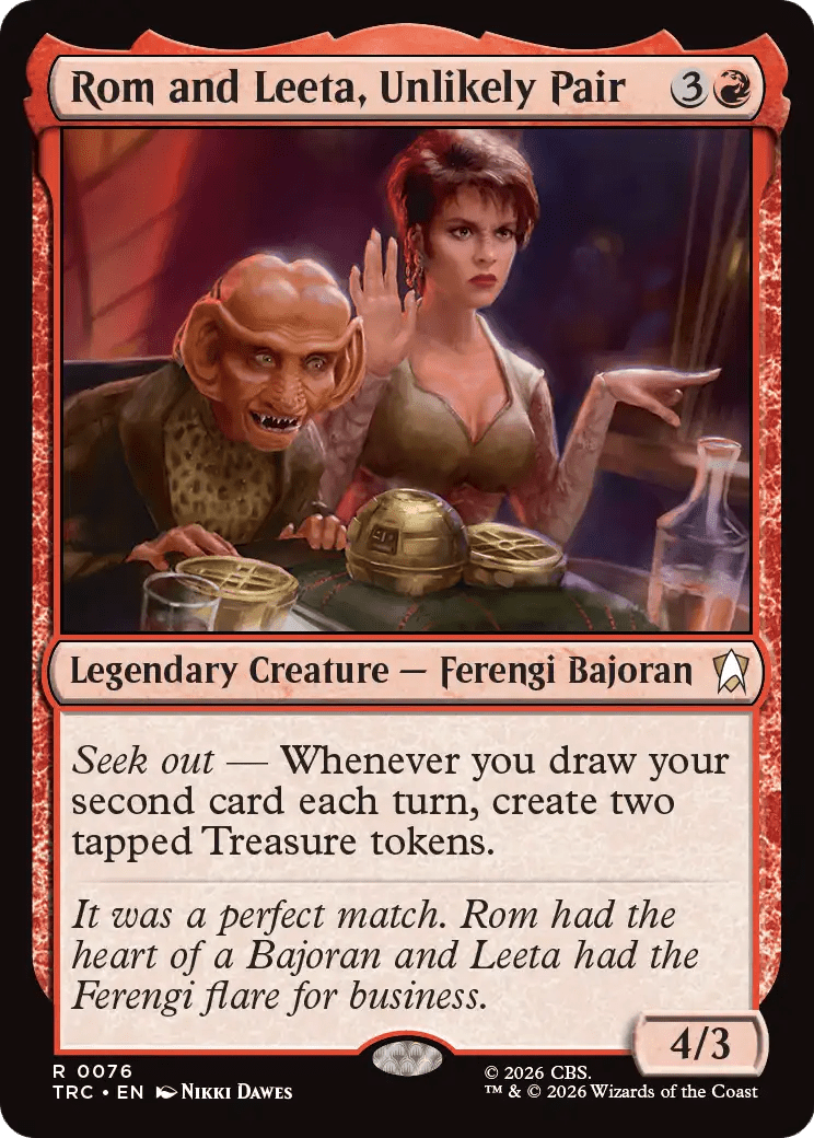 Rom and Leeta, Unlikely Pair (Surge Foil) [Star Trek Commander] MTG Single Magic: The Gathering  | Multizone: Comics And Games