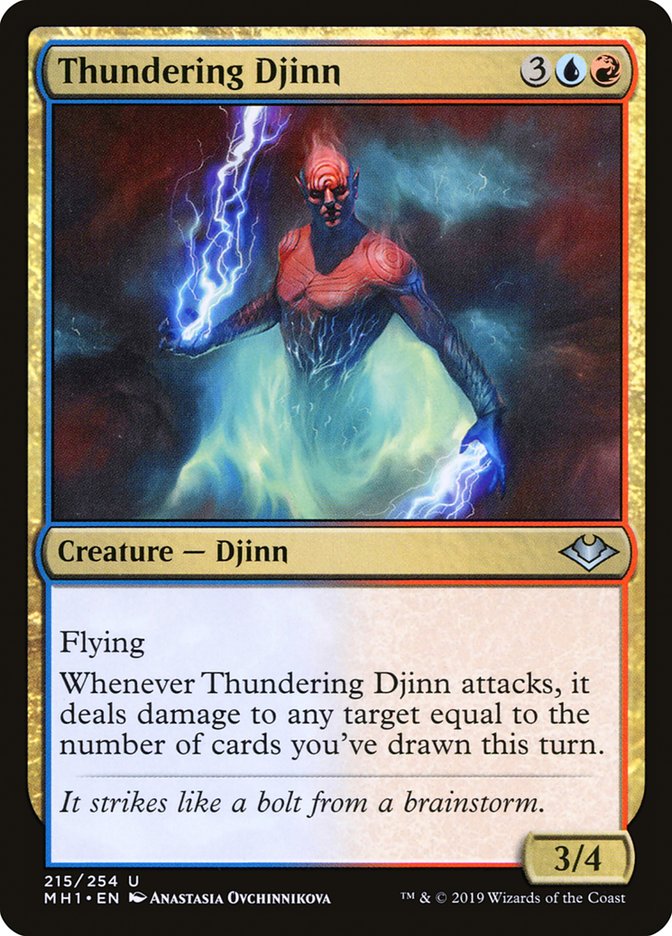 Thundering Djinn [Modern Horizons] MTG Single Magic: The Gathering  | Multizone: Comics And Games