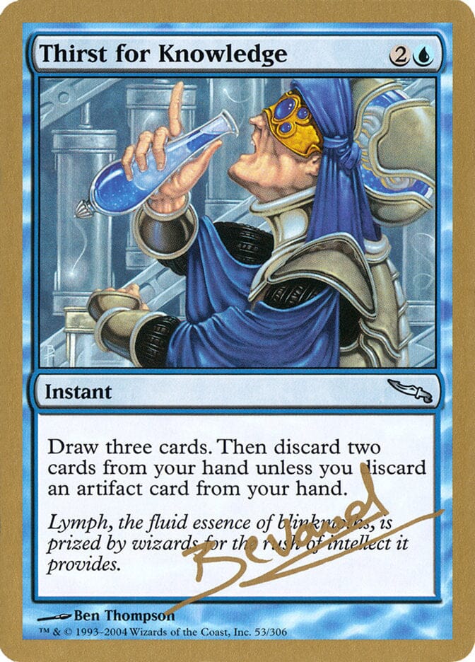 Thirst for Knowledge (Manuel Bevand) [World Championship Decks 2004] MTG Single Magic: The Gathering  | Multizone: Comics And Games