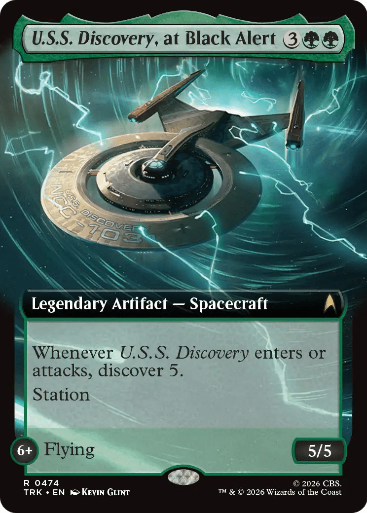 U.S.S. Discovery, at Black Alert (Extended Art) [Star Trek] MTG Single Magic: The Gathering  | Multizone: Comics And Games