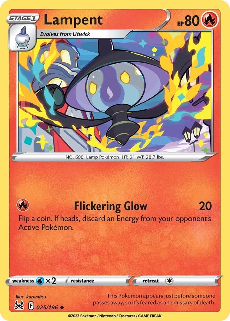 Lampent (025/196) [Sword & Shield: Lost Origin] Pokemon Single Pokémon  | Multizone: Comics And Games