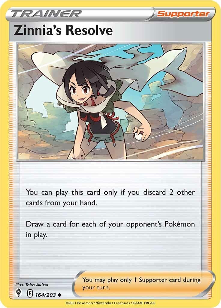 Zinnia's Resolve (164/203) [Sword & Shield: Evolving Skies] Pokemon Single Pokémon  | Multizone: Comics And Games