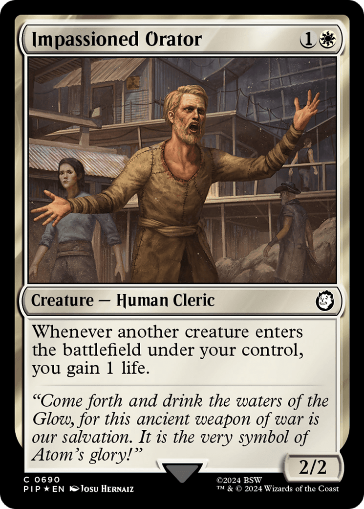 Impassioned Orator (Surge Foil) [Fallout] MTG Single Magic: The Gathering  | Multizone: Comics And Games
