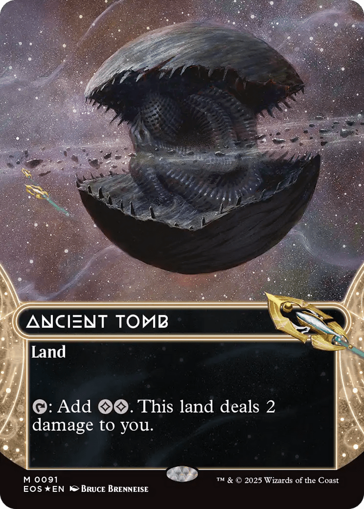 Ancient Tomb (0091) (Borderless) (Galaxy Foil) [Edge of Eternities: Stellar Sights] MTG Single Magic: The Gathering  | Multizone: Comics And Games