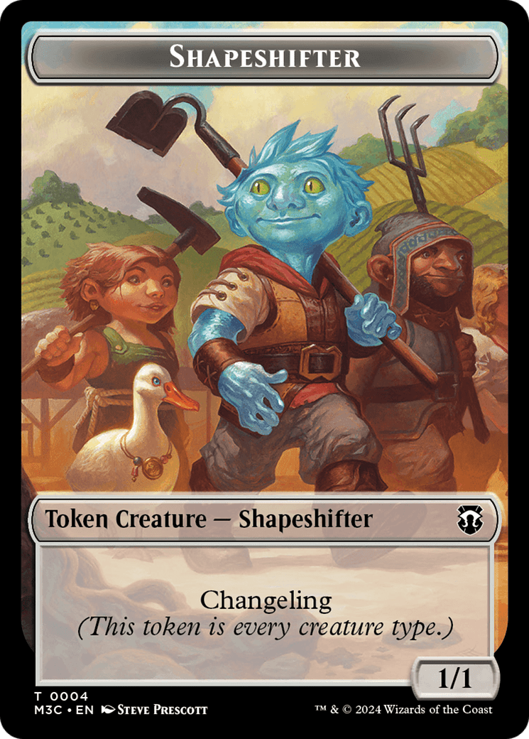 Shapeshifter (0004) // Copy Double-Sided Token [Modern Horizons 3 Commander Tokens] MTG Single Magic: The Gathering  | Multizone: Comics And Games