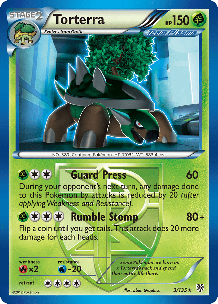 Torterra (3/135) [Black & White: Plasma Storm] Pokemon Single Pokémon  | Multizone: Comics And Games