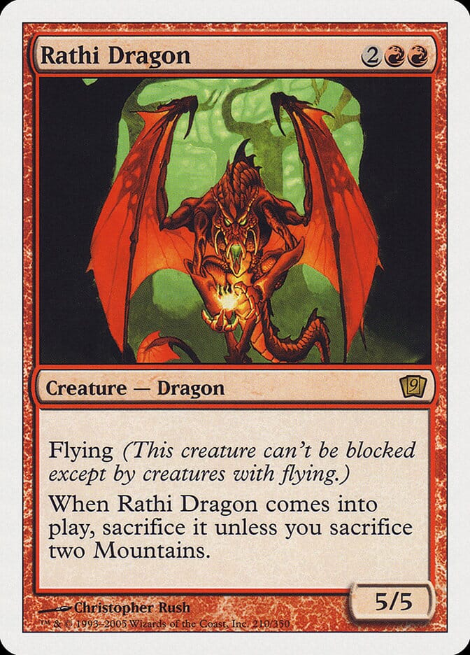 Rathi Dragon (9th Edition) [Oversize Cards] MTG Single Magic: The Gathering  | Multizone: Comics And Games
