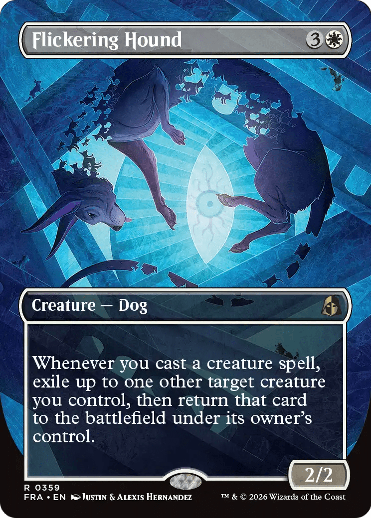 Flickering Hound (Borderless) [Reality Fracture] MTG Single Magic: The Gathering  | Multizone: Comics And Games