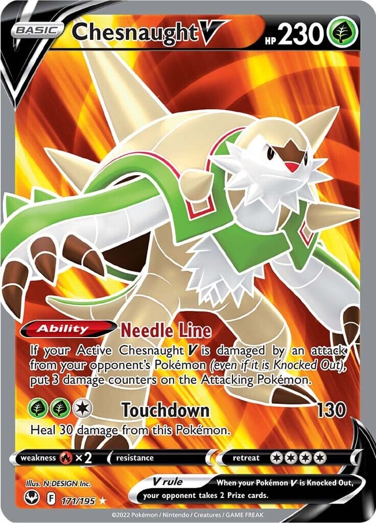 Chesnaught V (171/195) [Sword & Shield: Silver Tempest] Pokemon Single Pokémon  | Multizone: Comics And Games