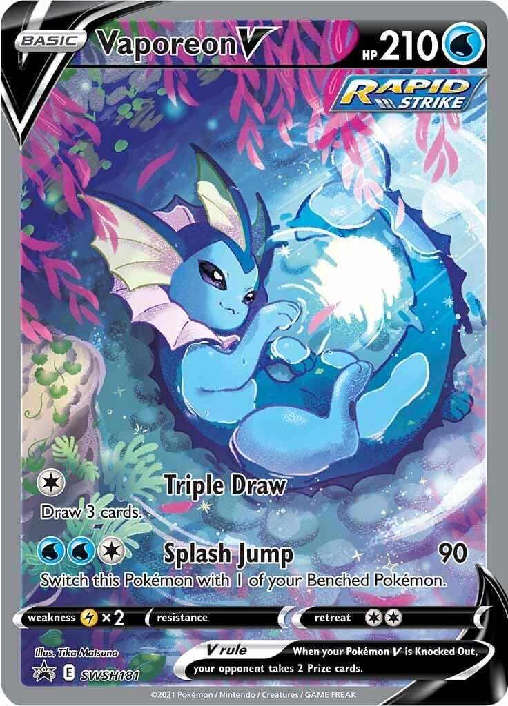 Vaporeon V (SWSH181) [Sword & Shield: Black Star Promos] Pokemon Single Pokémon  | Multizone: Comics And Games