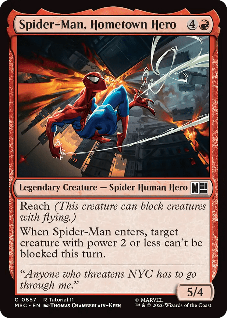 Spider-Man, Hometown Hero [Marvel Super Heroes Commander] MTG Single Magic: The Gathering  | Multizone: Comics And Games