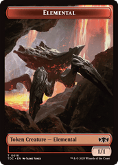 Elemental (0016) // Gold Double-Sided Token [Tarkir: Dragonstorm Commander Tokens] MTG Single Magic: The Gathering  | Multizone: Comics And Games