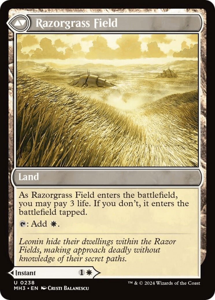 Razorgrass Ambush // Razorgrass Field [Modern Horizons 3] MTG Single Magic: The Gathering  | Multizone: Comics And Games