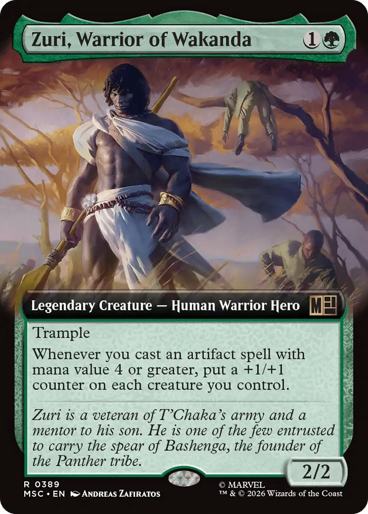 Zuri, Warrior of Wakanda (Extended Art) [Marvel Super Heroes Commander] MTG Single Magic: The Gathering  | Multizone: Comics And Games