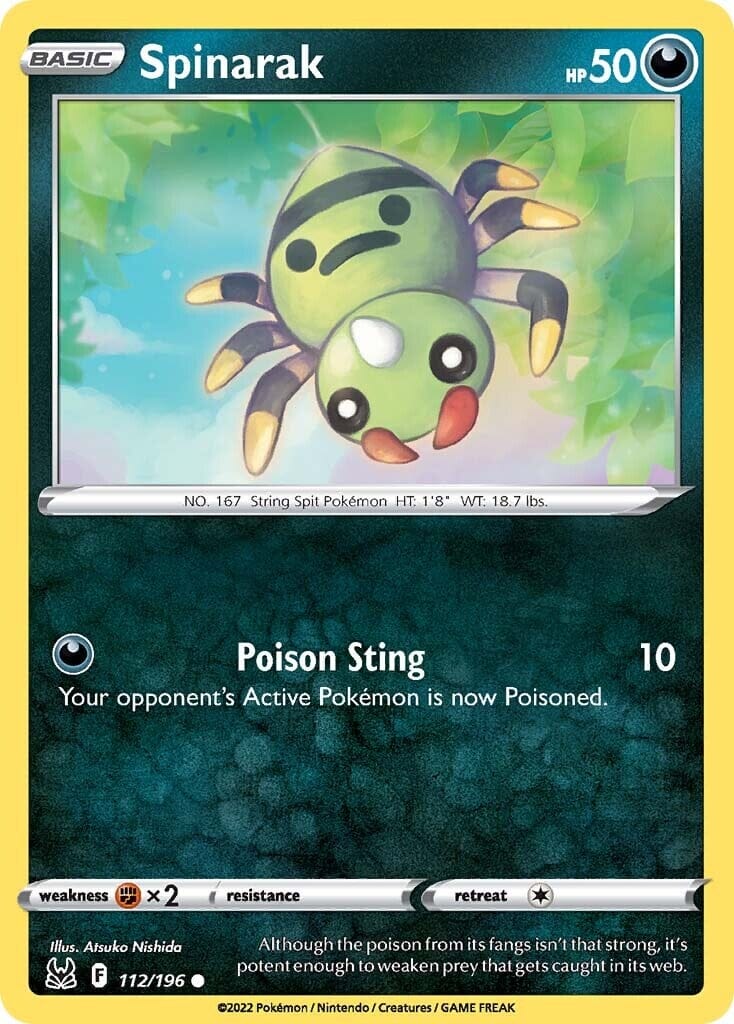 Spinarak (112/196) [Sword & Shield: Lost Origin] Pokemon Single Pokémon  | Multizone: Comics And Games