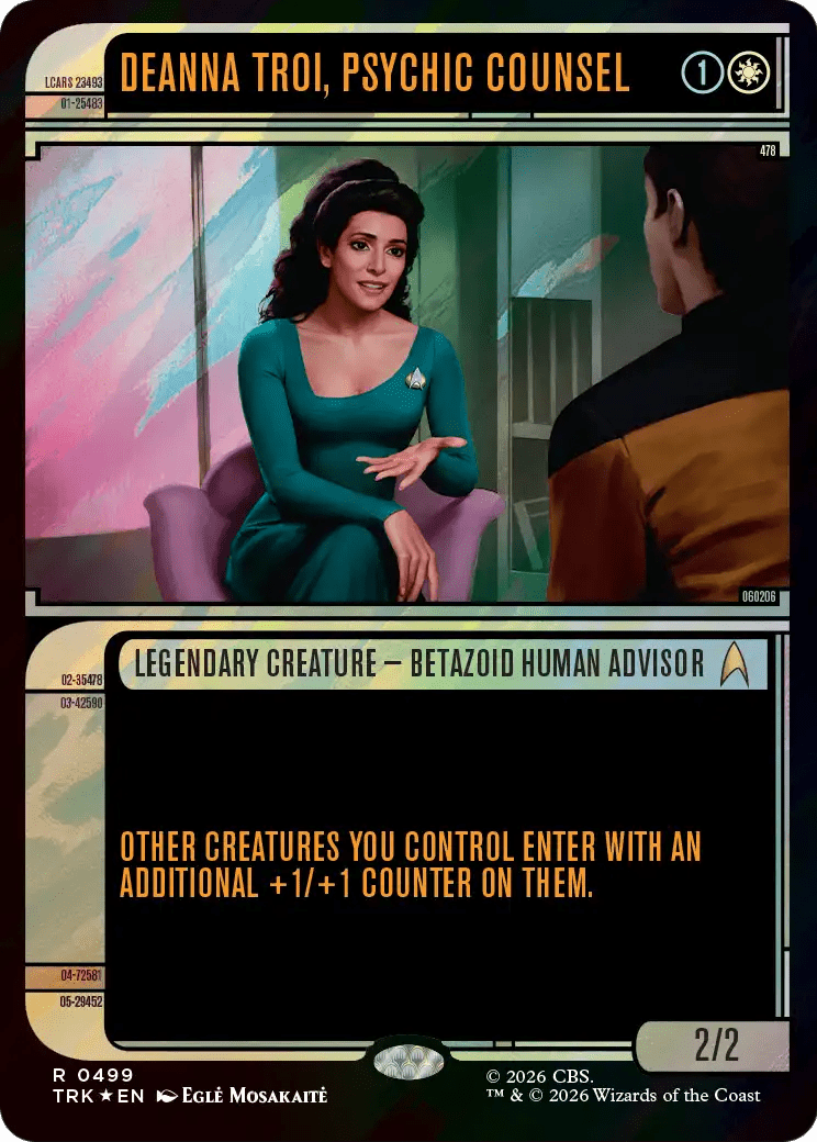 Deanna Troi, Psychic Counsel (Showcase) (Surge Foil) [Star Trek] MTG Single Magic: The Gathering  | Multizone: Comics And Games