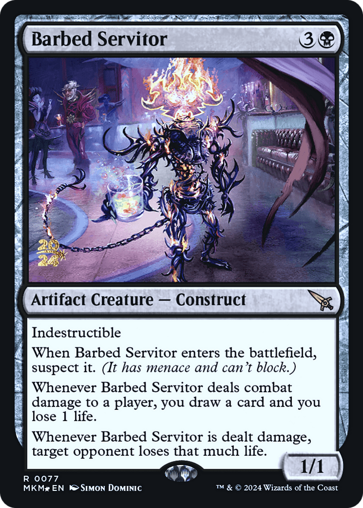 Barbed Servitor [Murders at Karlov Manor Prerelease Promos] MTG Single Magic: The Gathering  | Multizone: Comics And Games