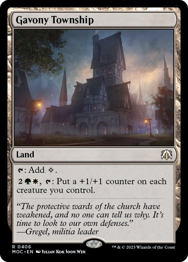 Gavony Township [March of the Machine Commander] MTG Single Magic: The Gathering  | Multizone: Comics And Games
