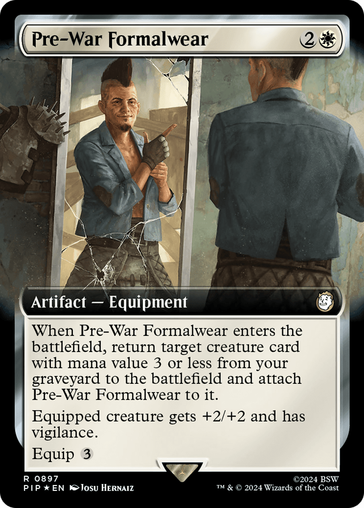 Pre-War Formalwear (Extended Art) (Surge Foil) [Fallout] MTG Single Magic: The Gathering  | Multizone: Comics And Games