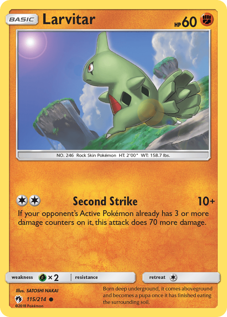 Larvitar (115/214) [Sun & Moon: Lost Thunder] Pokemon Single Pokémon  | Multizone: Comics And Games