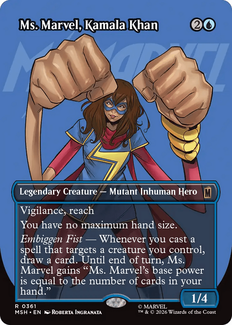 Ms. Marvel, Kamala Khan (Borderless) [Marvel Super Heroes] MTG Single Magic: The Gathering  | Multizone: Comics And Games
