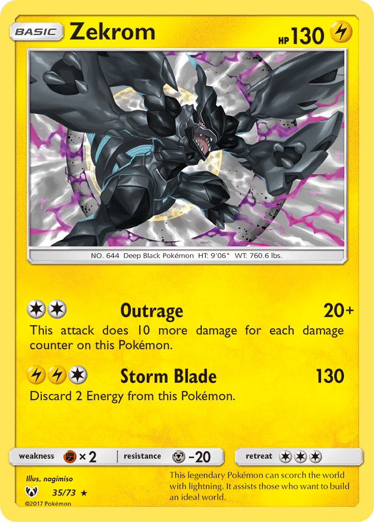 Zekrom (35/73) [Sun & Moon: Shining Legends] Pokemon Single Pokémon  | Multizone: Comics And Games