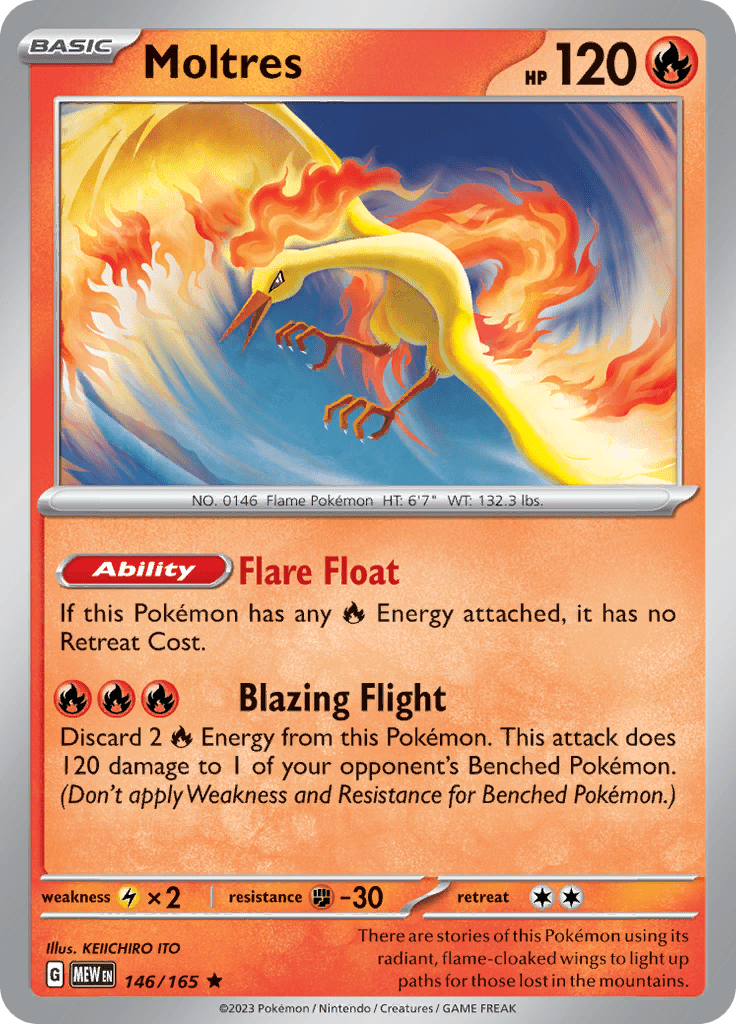 Moltres (146/165) [Scarlet & Violet 151] Pokemon Single Pokémon  | Multizone: Comics And Games