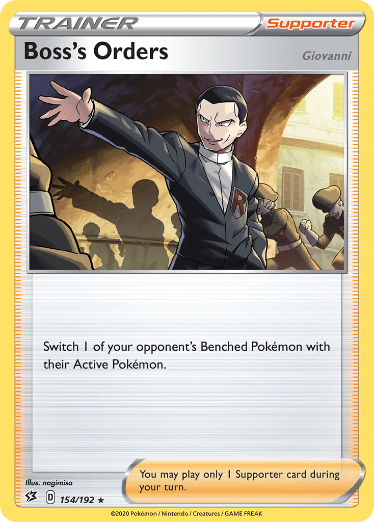Boss's Orders (154/192) (Giovanni) [Sword & Shield: Rebel Clash] Pokemon Single Pokémon  | Multizone: Comics And Games