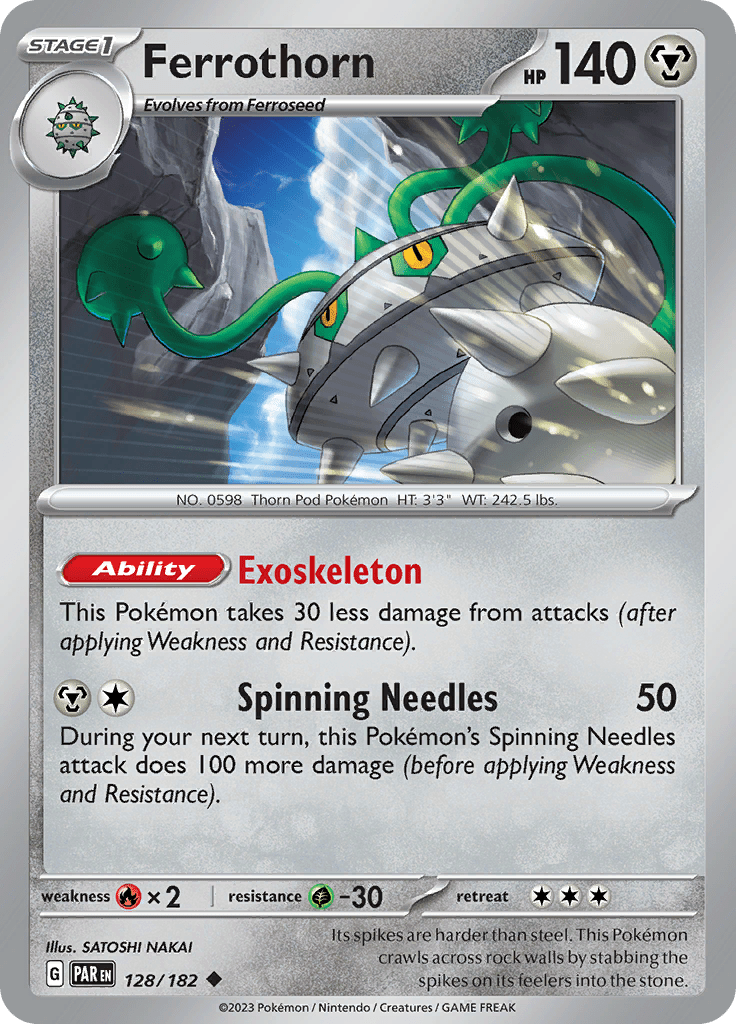 Ferrothorn (128/182) [Scarlet & Violet: Paradox Rift] Pokemon Single Pokémon  | Multizone: Comics And Games