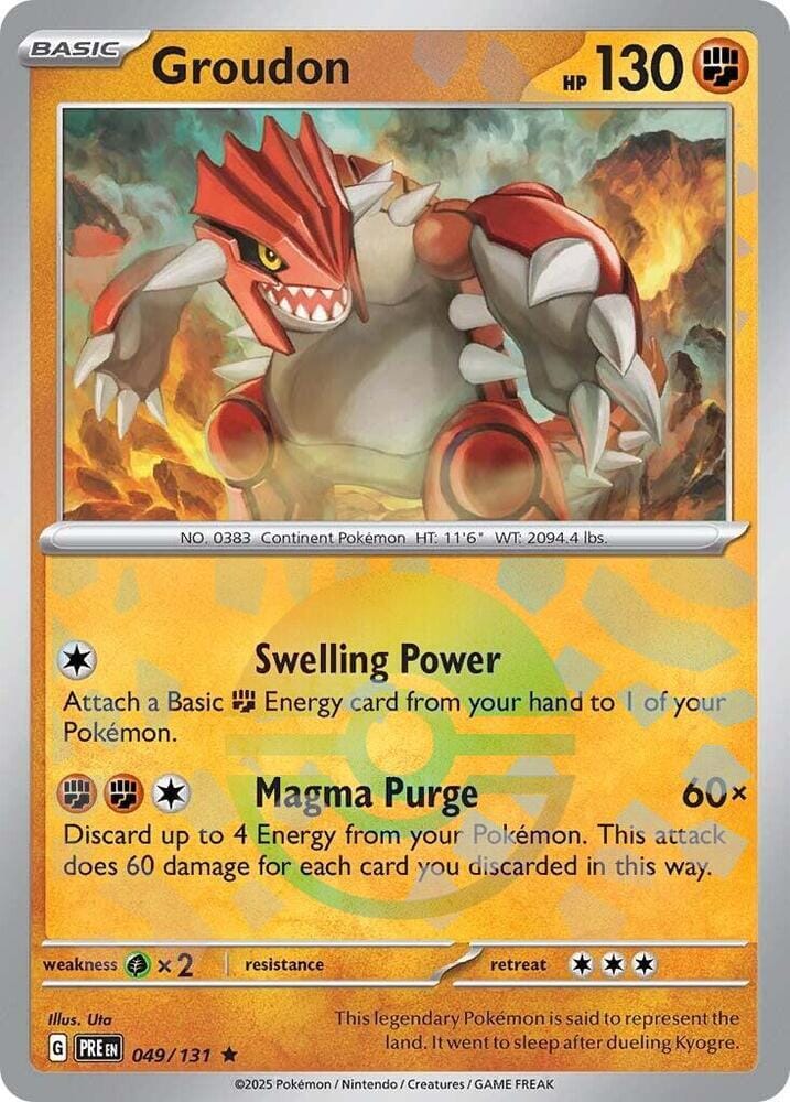 Groudon (049/131) (Poke Ball Pattern) [Scarlet & Violet: Prismatic Evolutions] Pokemon Single Pokémon  | Multizone: Comics And Games