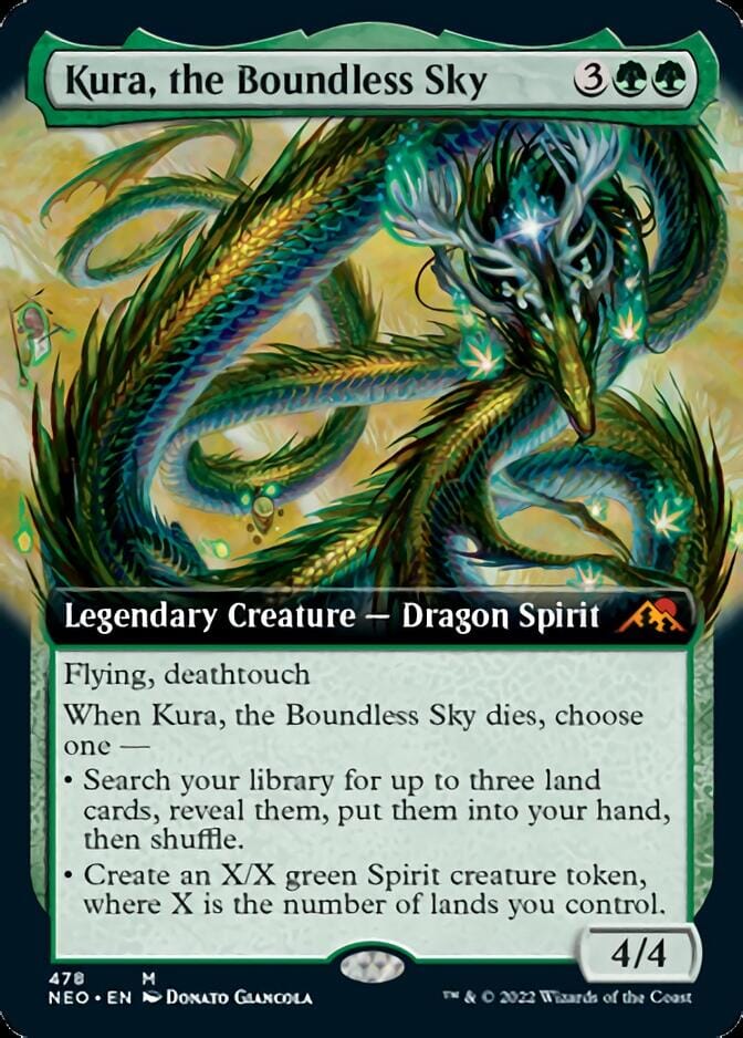 Kura, the Boundless Sky (Extended Art) [Kamigawa: Neon Dynasty] MTG Single Magic: The Gathering  | Multizone: Comics And Games