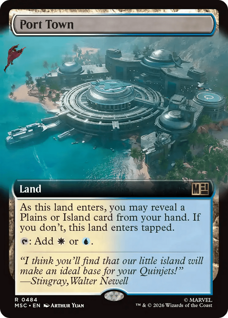 Port Town (Extended Art) [Marvel Super Heroes Commander] MTG Single Magic: The Gathering  | Multizone: Comics And Games