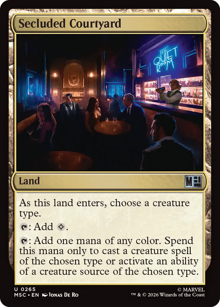 Secluded Courtyard [Marvel Super Heroes Commander] MTG Single Magic: The Gathering  | Multizone: Comics And Games