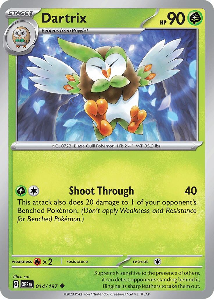 Dartrix (014/197) [Scarlet & Violet: Obsidian Flames] Pokemon Single Pokémon  | Multizone: Comics And Games