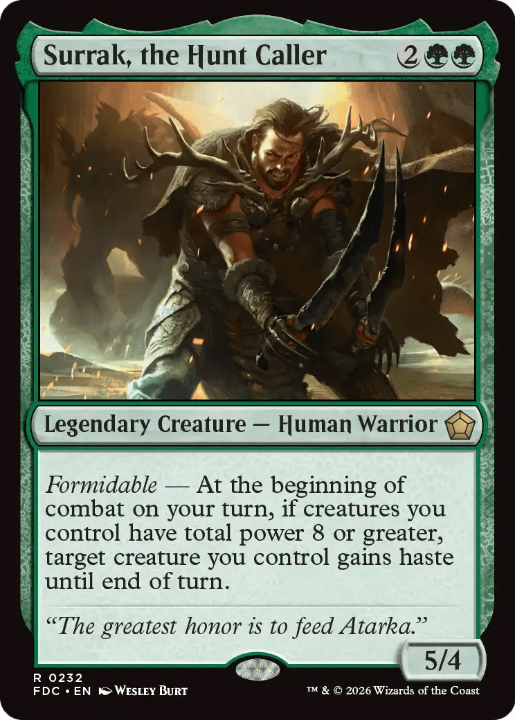 Surrak, the Hunt Caller [Foundations Commander] MTG Single Magic: The Gathering  | Multizone: Comics And Games