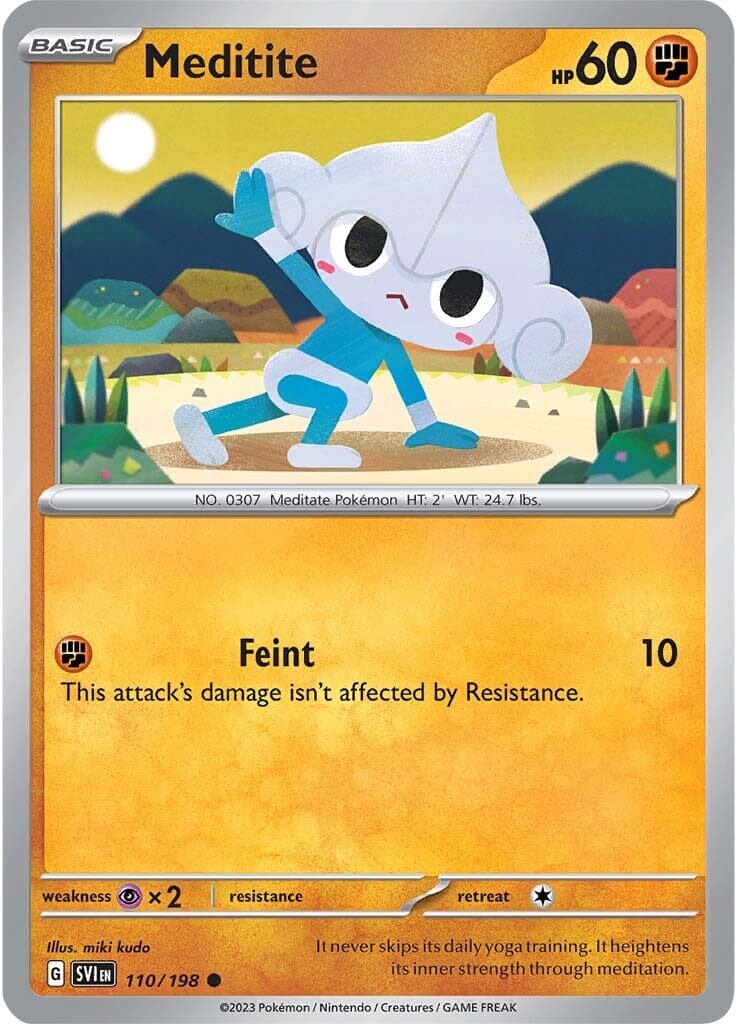 Meditite (110/198) [Scarlet & Violet: Base Set] Pokemon Single Pokémon  | Multizone: Comics And Games