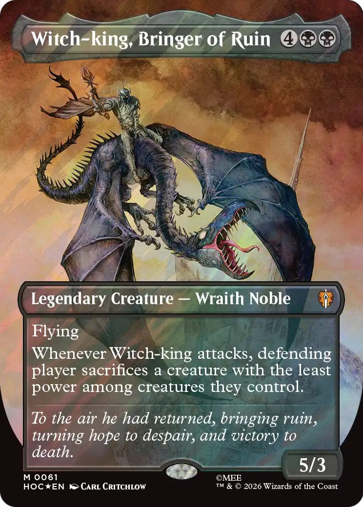 Witch-king, Bringer of Ruin (Borderless) (Surge Foil) [The Hobbit] | Multizone: Comics And Games