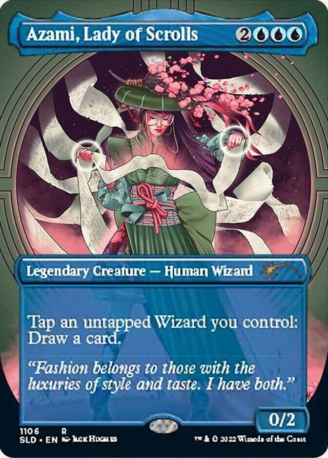 Azami, Lady of Scrolls (Borderless) [Secret Lair Drop Series] MTG Single Magic: The Gathering  | Multizone: Comics And Games