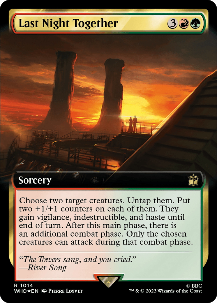 Last Night Together (Extended Art) (Surge Foil) [Doctor Who] MTG Single Magic: The Gathering  | Multizone: Comics And Games