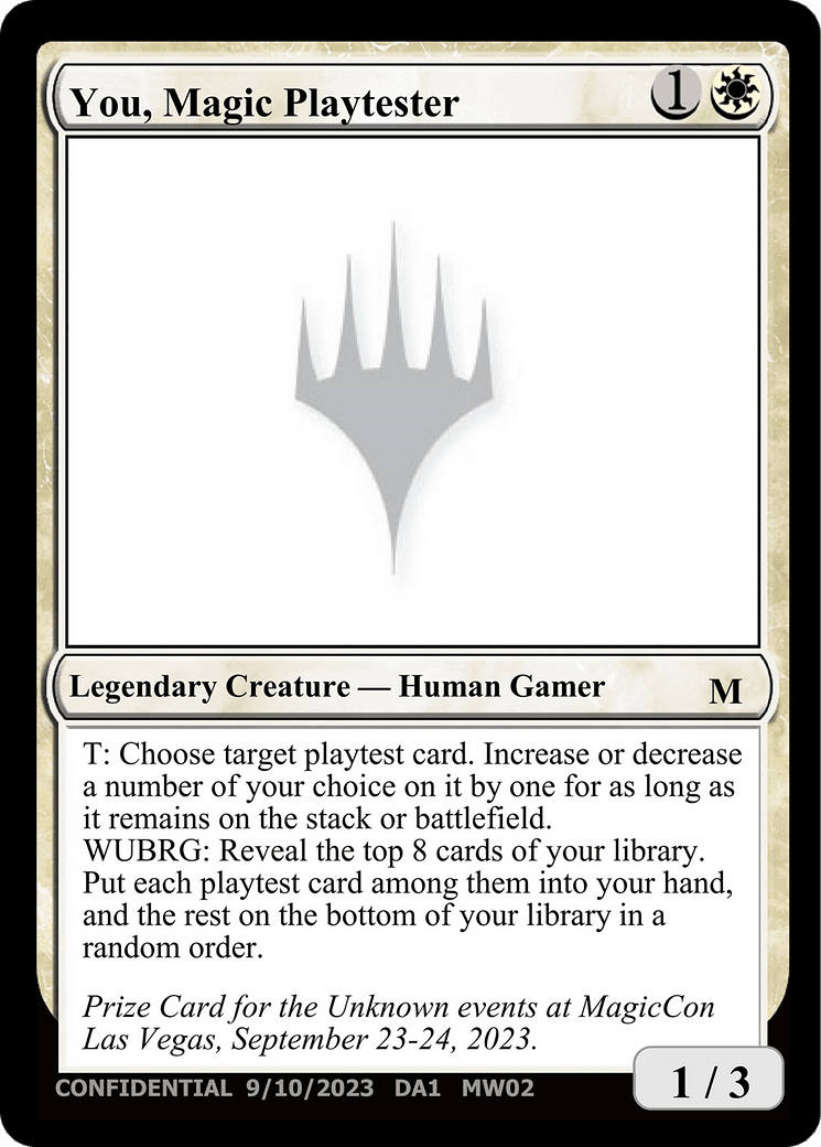 You, Magic Playtester [Unknown Event] MTG Single Magic: The Gathering  | Multizone: Comics And Games