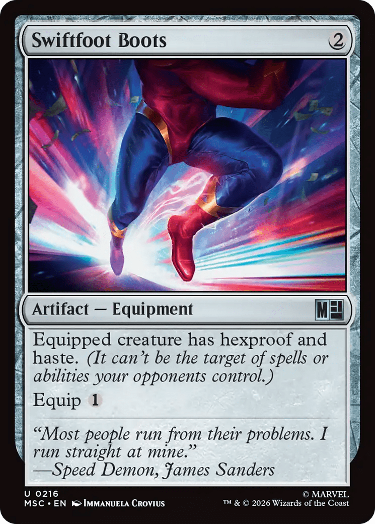 Swiftfoot Boots (Surge Foil) [Marvel Super Heroes Commander] | Multizone: Comics And Games