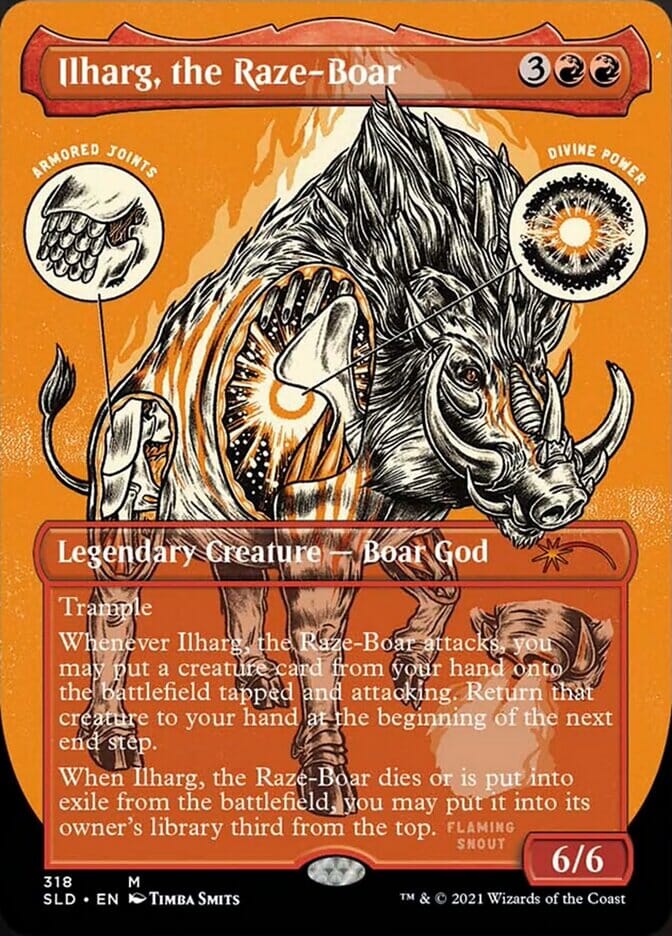 Ilharg, the Raze-Boar (Borderless) [Secret Lair Drop Series] MTG Single Magic: The Gathering  | Multizone: Comics And Games