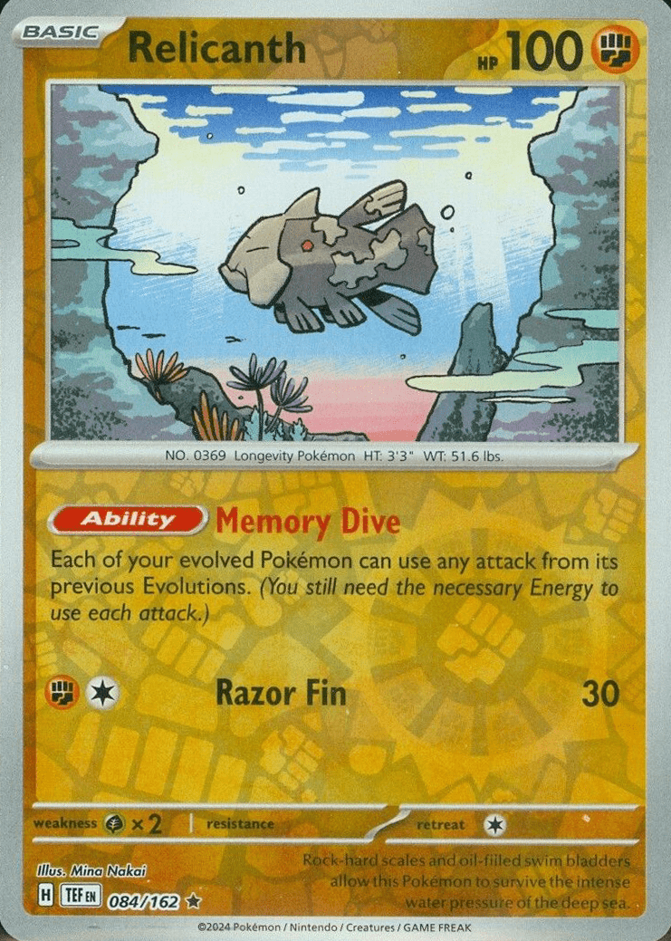 Relicanth (084/162) [Scarlet & Violet: Temporal Forces] Pokemon Single Pokémon  | Multizone: Comics And Games