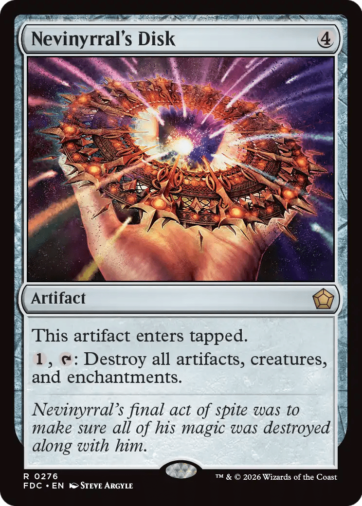 Nevinyrral's Disk [Foundations Commander] MTG Single Magic: The Gathering  | Multizone: Comics And Games