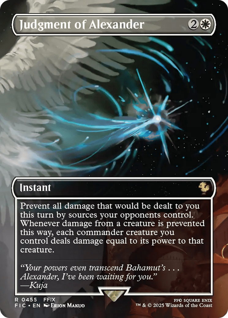 Judgment of Alexander (Borderless) [FINAL FANTASY Commander] MTG Single Magic: The Gathering  | Multizone: Comics And Games